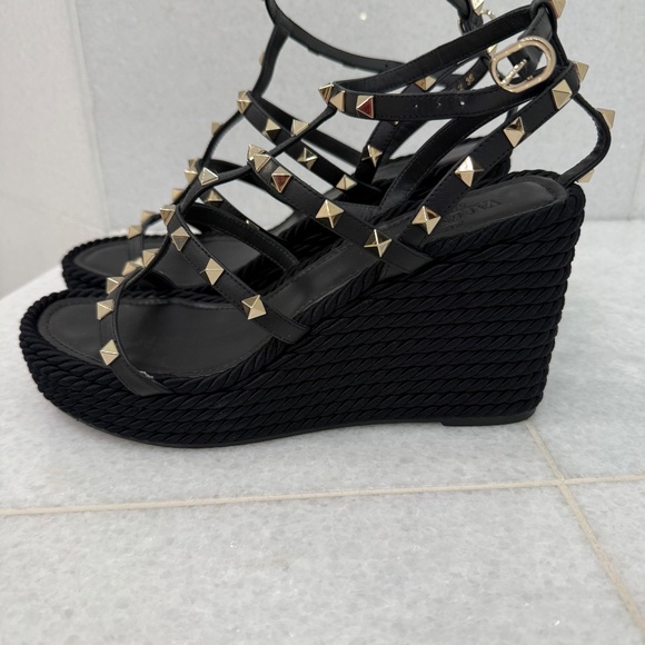 Valentino Wedge sandal in black size 39 - Picture 2 of 6